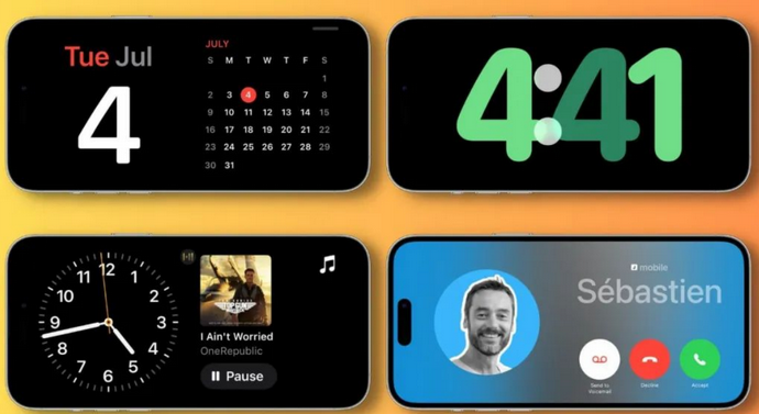 井陉矿苹果手机维修分享iOS17横屏充电待机显示有什么好处 