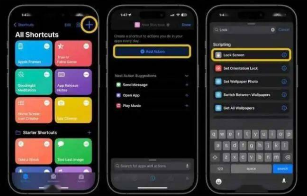 井陉矿苹果14锁屏维修店分享iPhone14升级iOS16.4后如何创建锁屏快捷方式 